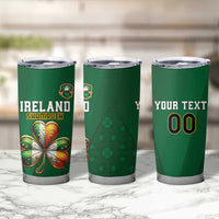 Custom Ireland Rugby Tumbler Cup Shamrock With Ireland Flag Colors - Wonder Print Shop