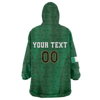 Custom Ireland Rugby Wearable Blanket Hoodie Shamrock With Ireland Flag Colors - Wonder Print Shop