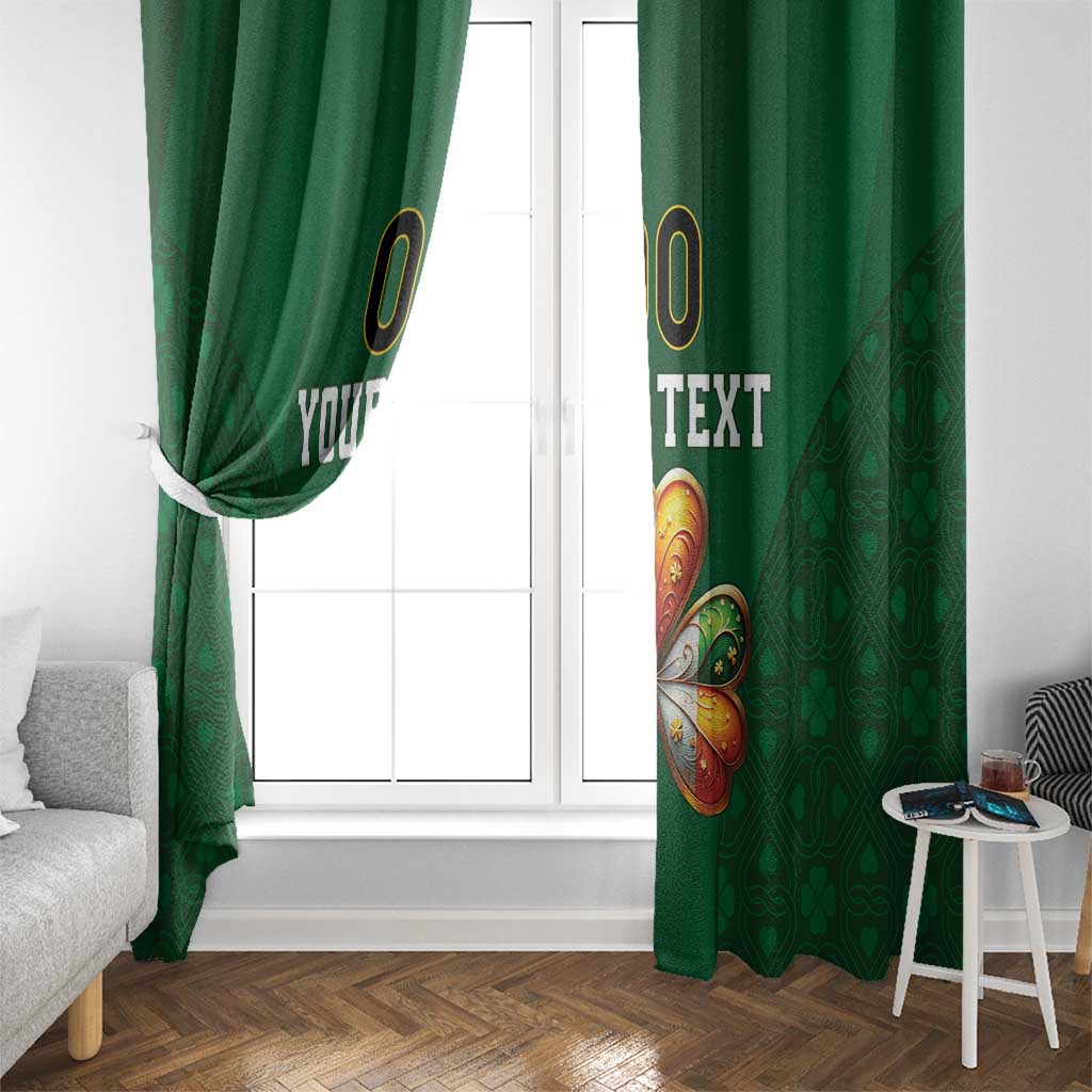Custom Ireland Rugby Window Curtain Shamrock With Ireland Flag Colors - Wonder Print Shop