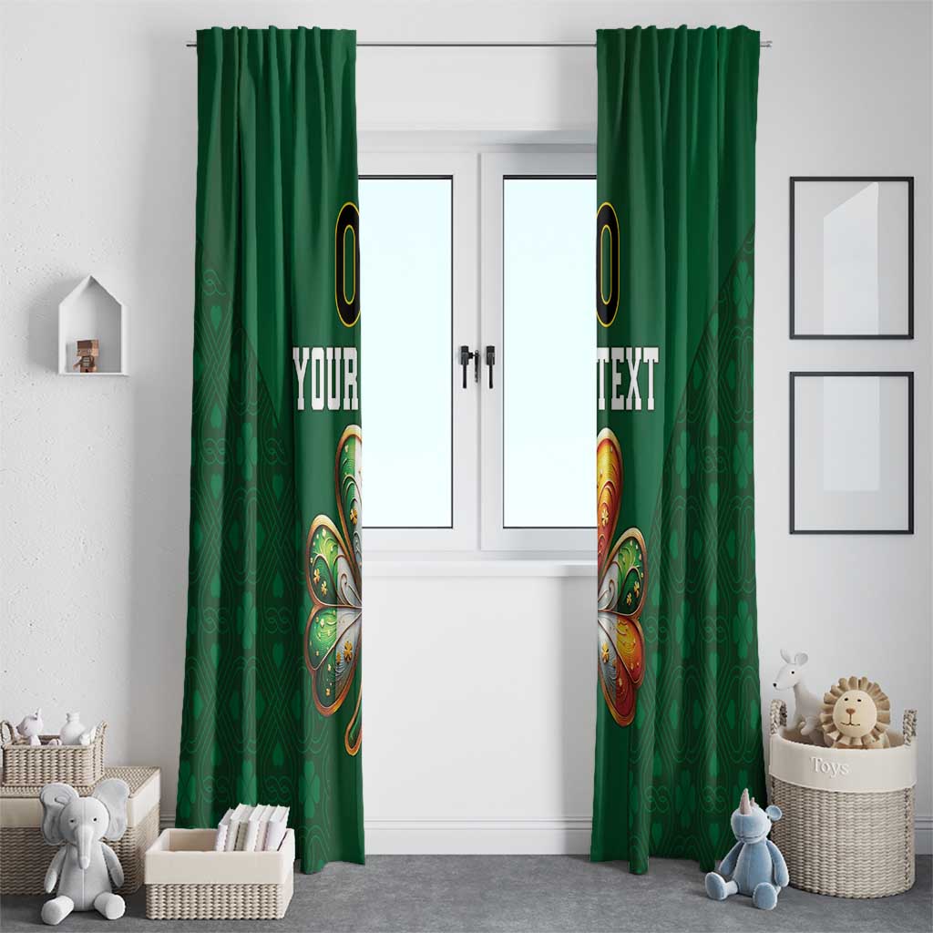 Custom Ireland Rugby Window Curtain Shamrock With Ireland Flag Colors - Wonder Print Shop