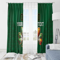 Custom Ireland Rugby Window Curtain Shamrock With Ireland Flag Colors - Wonder Print Shop