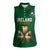 Custom Ireland Rugby Women Sleeveless Polo Shirt Shamrock With Ireland Flag Colors - Wonder Print Shop