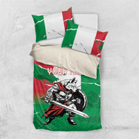Personalized Italy Bedding Set Wolf Warrior Grunge Style - Wonder Print Shop