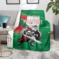 Personalized Italy Blanket Wolf Warrior Grunge Style