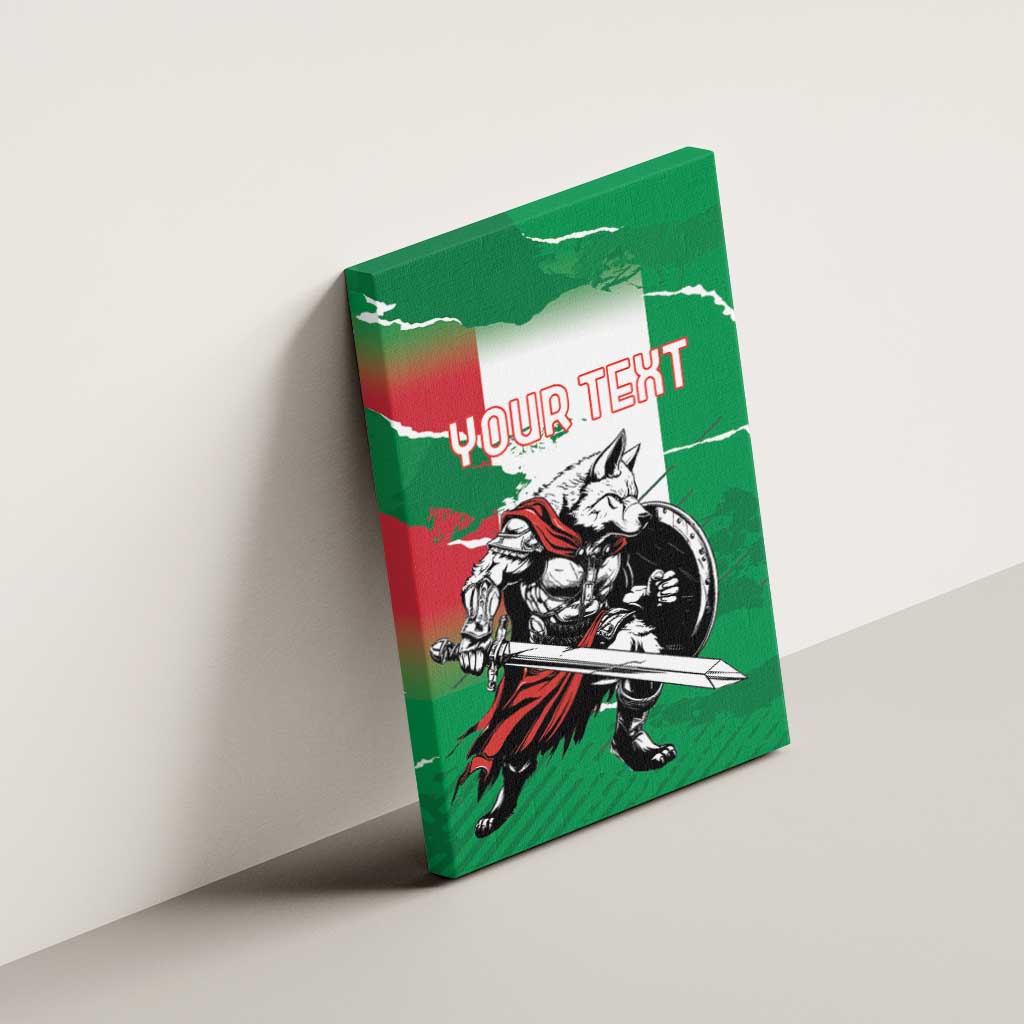 Personalized Italy Canvas Wall Art Wolf Warrior Grunge Style - Wonder Print Shop