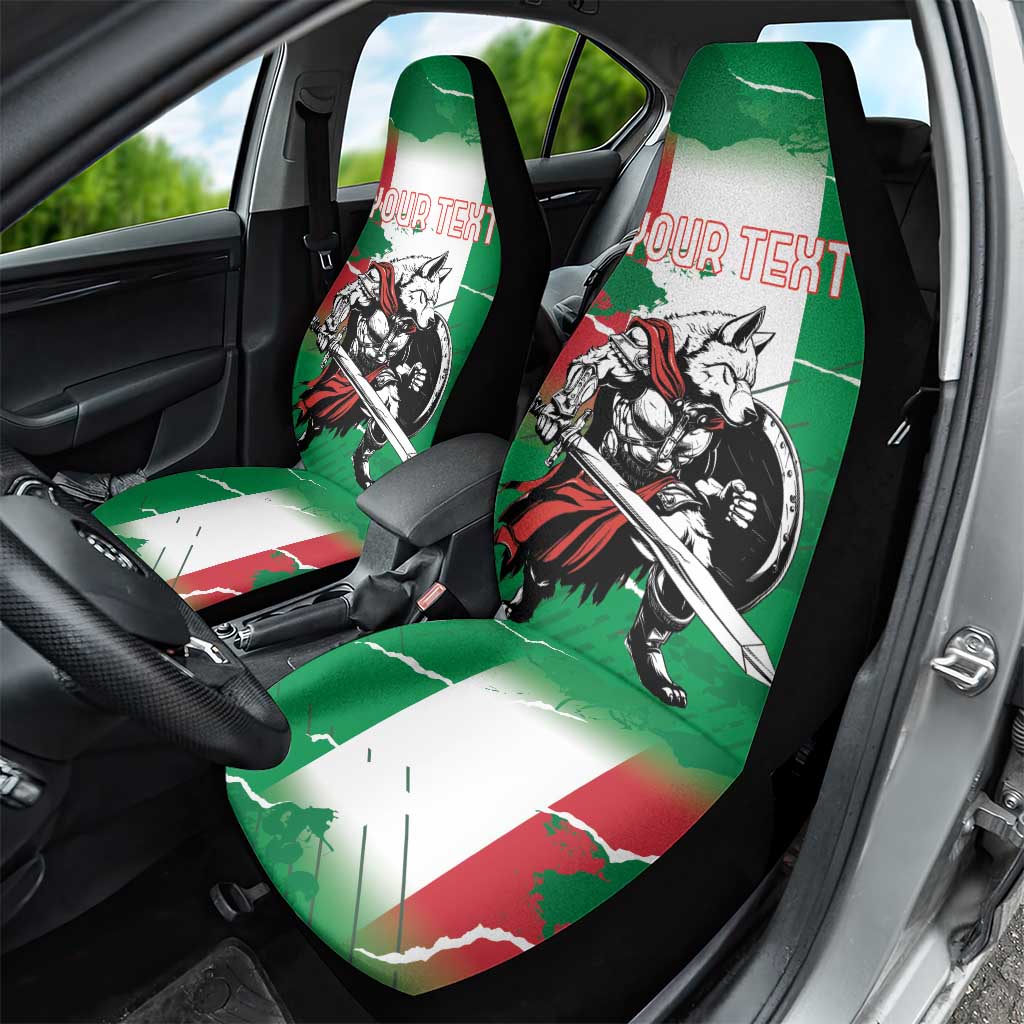 Personalized Italy Car Seat Cover Wolf Warrior Grunge Style - Wonder Print Shop
