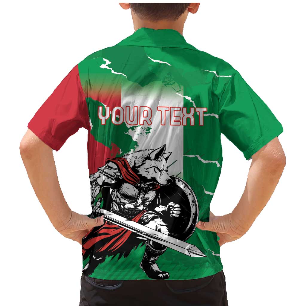 Personalized Italy Family Matching Mermaid Dress and Hawaiian Shirt Wolf Warrior Grunge Style - Wonder Print Shop