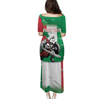 Personalized Italy Family Matching Puletasi and Hawaiian Shirt Wolf Warrior Grunge Style