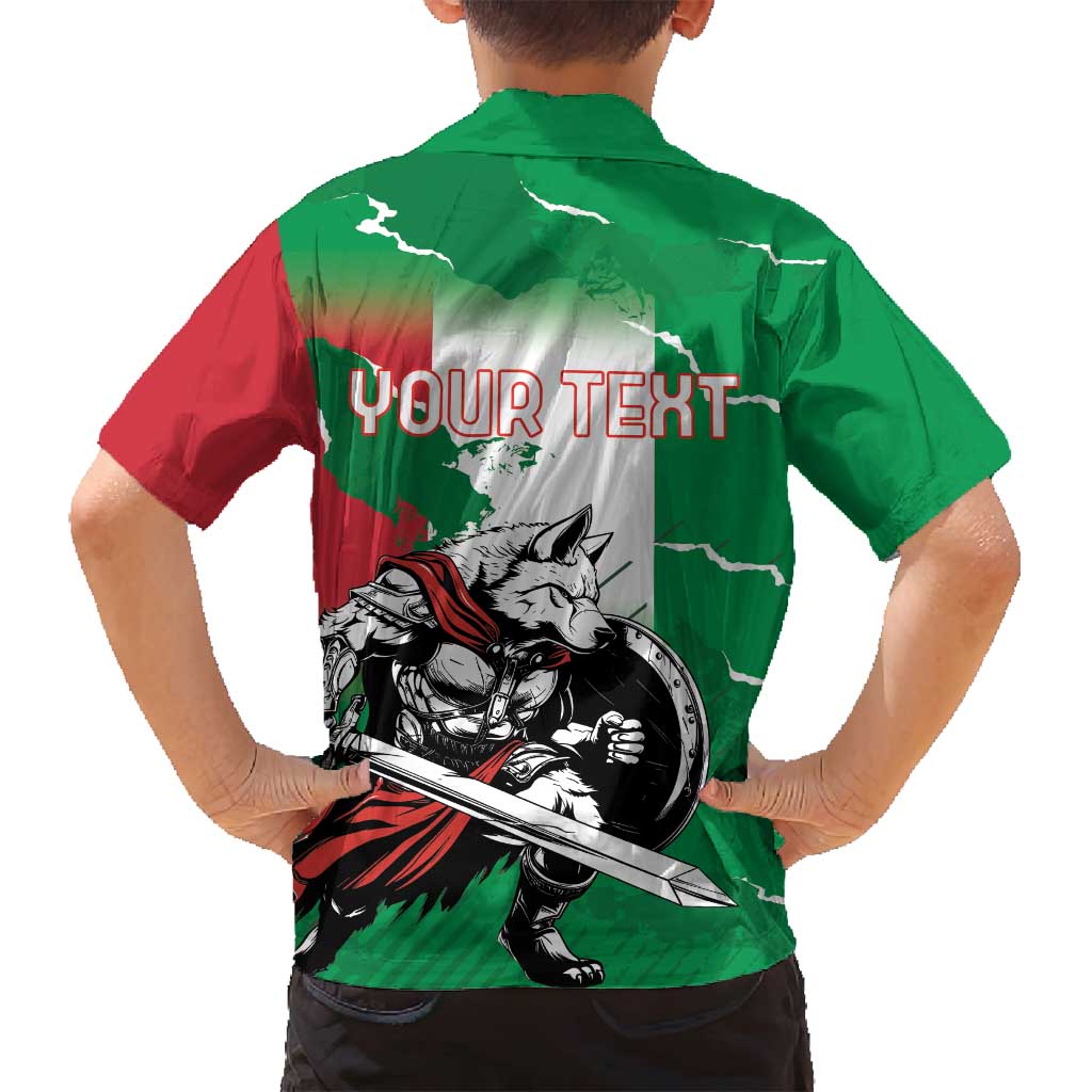 Personalized Italy Family Matching Tank Maxi Dress and Hawaiian Shirt Wolf Warrior Grunge Style - Wonder Print Shop