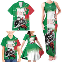 Personalized Italy Family Matching Tank Maxi Dress and Hawaiian Shirt Wolf Warrior Grunge Style - Wonder Print Shop