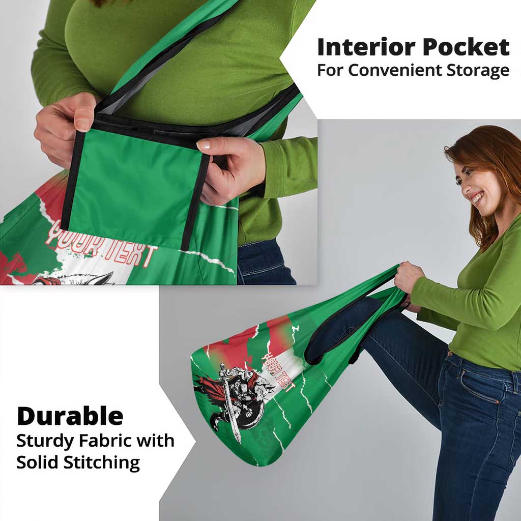 Personalized Italy Grocery Bag Wolf Warrior Grunge Style