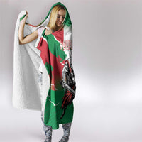 Personalized Italy Hooded Blanket Wolf Warrior Grunge Style - Wonder Print Shop