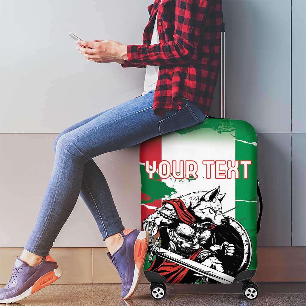 Personalized Italy Luggage Cover Wolf Warrior Grunge Style - Wonder Print Shop