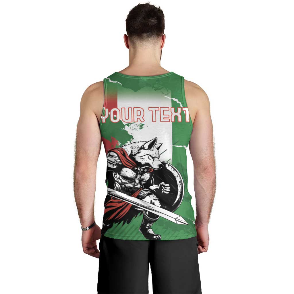 Personalized Italy Men Tank Top Wolf Warrior Grunge Style - Wonder Print Shop