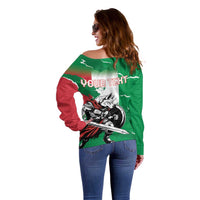 Personalized Italy Off Shoulder Sweater Wolf Warrior Grunge Style - Wonder Print Shop