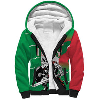 Personalized Italy Sherpa Hoodie Wolf Warrior Grunge Style - Wonder Print Shop