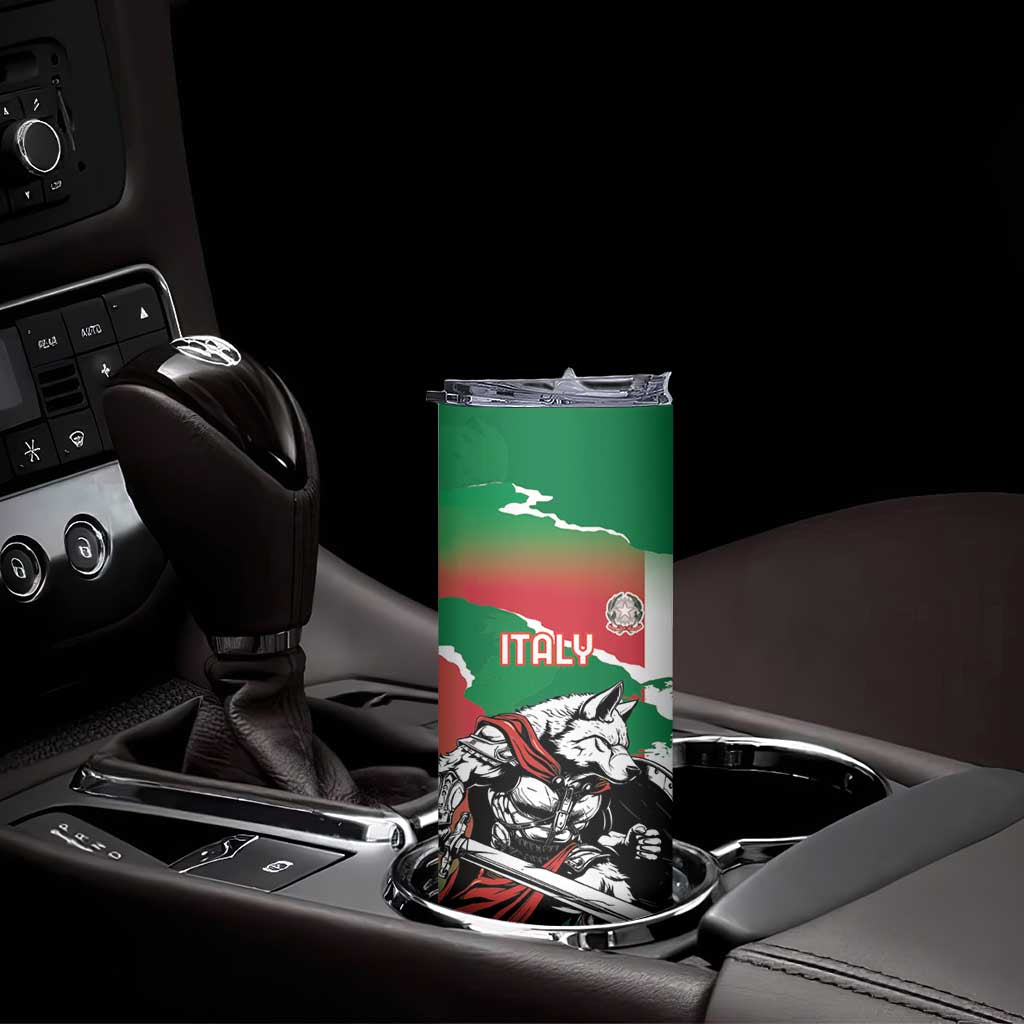 Personalized Italy Skinny Tumbler Wolf Warrior Grunge Style - Wonder Print Shop