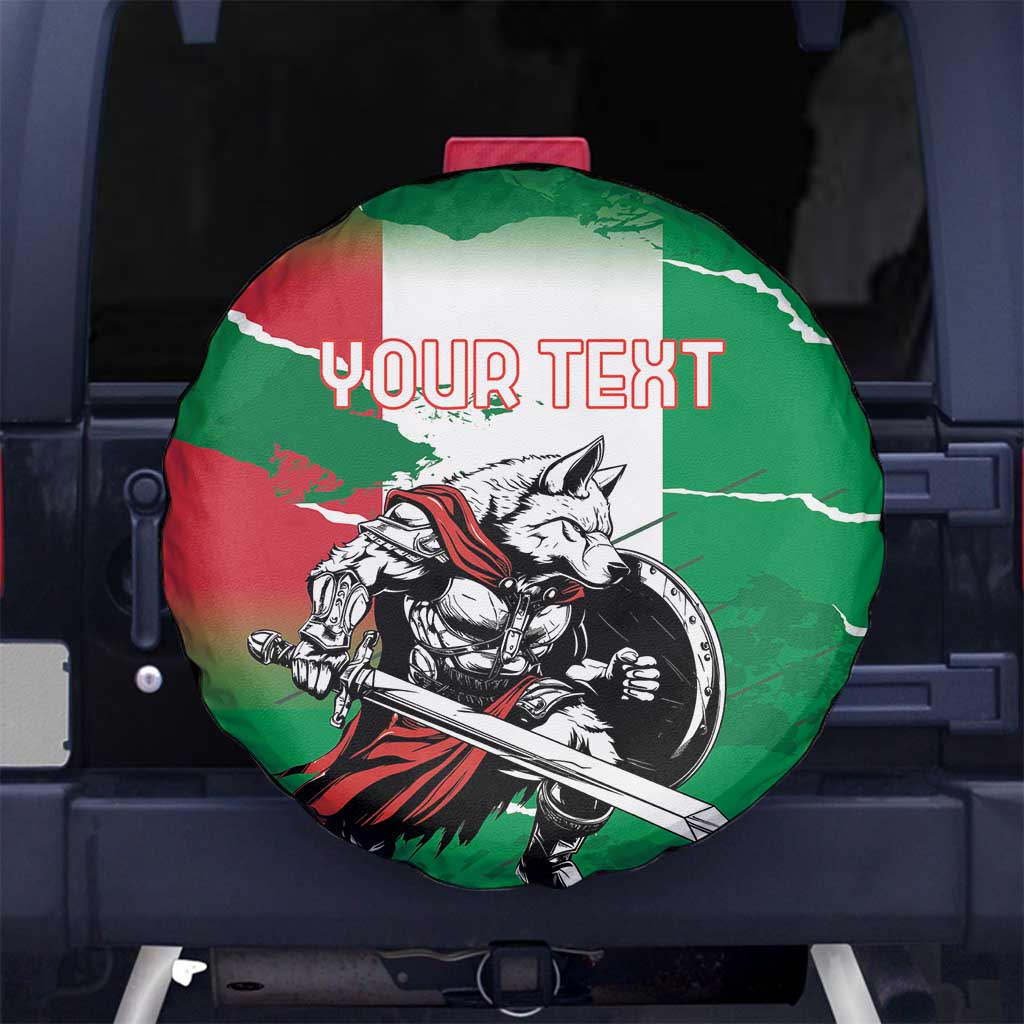 Personalized Italy Spare Tire Cover Wolf Warrior Grunge Style - Wonder Print Shop