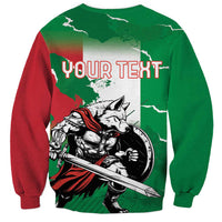Personalized Italy Sweatshirt Wolf Warrior Grunge Style - Wonder Print Shop