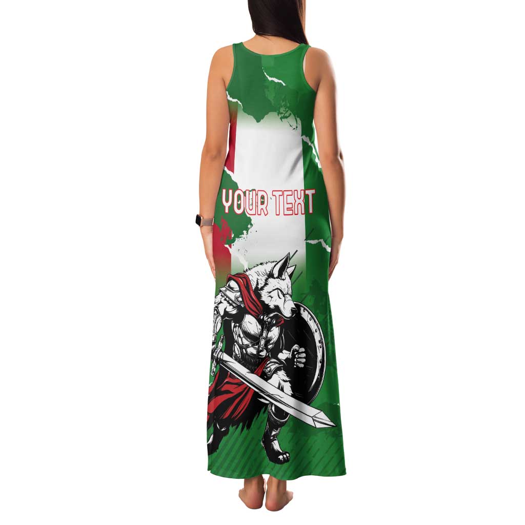 Personalized Italy Tank Maxi Dress Wolf Warrior Grunge Style - Wonder Print Shop