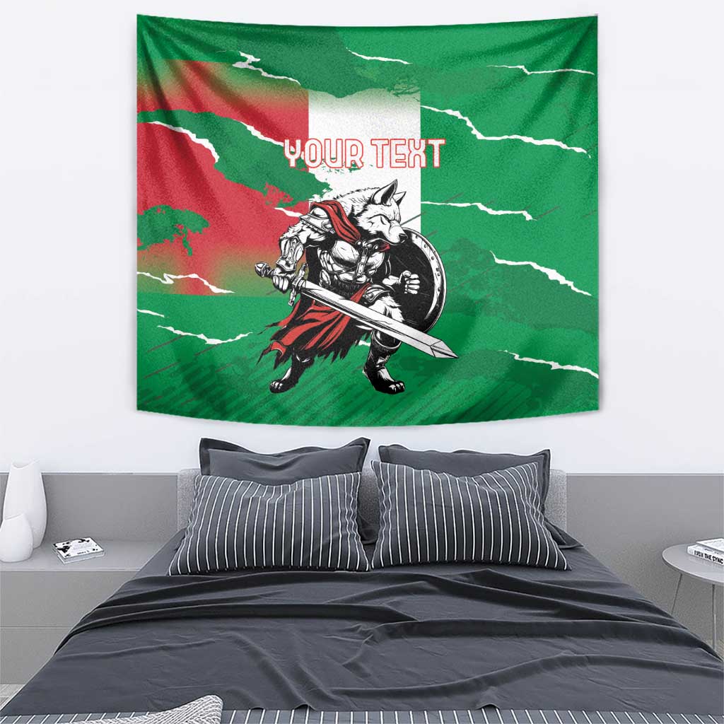 Personalized Italy Tapestry Wolf Warrior Grunge Style - Wonder Print Shop