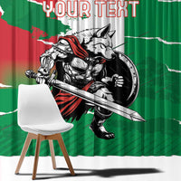 Personalized Italy Window Curtain Wolf Warrior Grunge Style - Wonder Print Shop