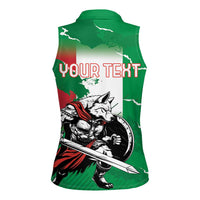 Personalized Italy Women Sleeveless Polo Shirt Wolf Warrior Grunge Style - Wonder Print Shop