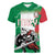 Personalized Italy Women V-Neck T-Shirt Wolf Warrior Grunge Style - Wonder Print Shop