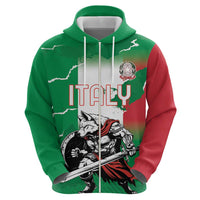 Personalized Italy Zip Hoodie Wolf Warrior Grunge Style - Wonder Print Shop