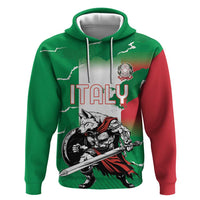 Personalized Italy Zip Hoodie Wolf Warrior Grunge Style - Wonder Print Shop