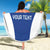 Custom Italy Football Beach Blanket Italy Flag Pattern On Blue - Wonder Print Shop