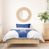 Custom Italy Football Bedding Set Italy Flag Pattern On Blue - Wonder Print Shop