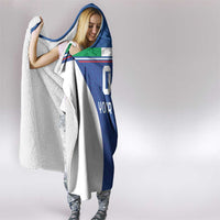 Custom Italy Football Hooded Blanket Italy Flag Pattern On Blue - Wonder Print Shop