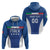 Custom Italy Football Hoodie Italy Flag Pattern On Blue - Wonder Print Shop