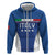 Custom Italy Football Hoodie Italy Flag Pattern On Blue - Wonder Print Shop