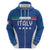 Custom Italy Football Hoodie Italy Flag Pattern On Blue - Wonder Print Shop