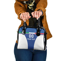 Custom Italy Football Shoulder Handbag Italy Flag Pattern On Blue - Wonder Print Shop
