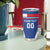 Custom Italy Football Tumbler Cup Italy Flag Pattern On Blue - Wonder Print Shop