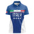 Custom Italy Football Women Polo Shirt Italy Flag Pattern On Blue - Wonder Print Shop