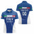 Custom Italy Football Women Polo Shirt Italy Flag Pattern On Blue - Wonder Print Shop
