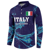 Custom Italy Rugby Button Sweatshirt Gli Azzurri Flame Pattern - Wonder Print Shop