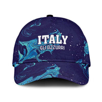 Custom Italy Rugby Classic Cap Gli Azzurri Flame Pattern - Wonder Print Shop