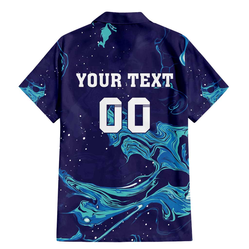 Custom Italy Rugby Family Matching Mermaid Dress and Hawaiian Shirt Gli Azzurri Flame Pattern - Wonder Print Shop