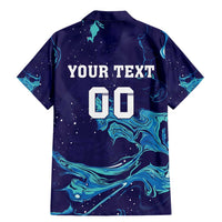 Custom Italy Rugby Family Matching Mermaid Dress and Hawaiian Shirt Gli Azzurri Flame Pattern - Wonder Print Shop