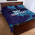 Custom Italy Rugby Quilt Bed Set Gli Azzurri Flame Pattern - Wonder Print Shop