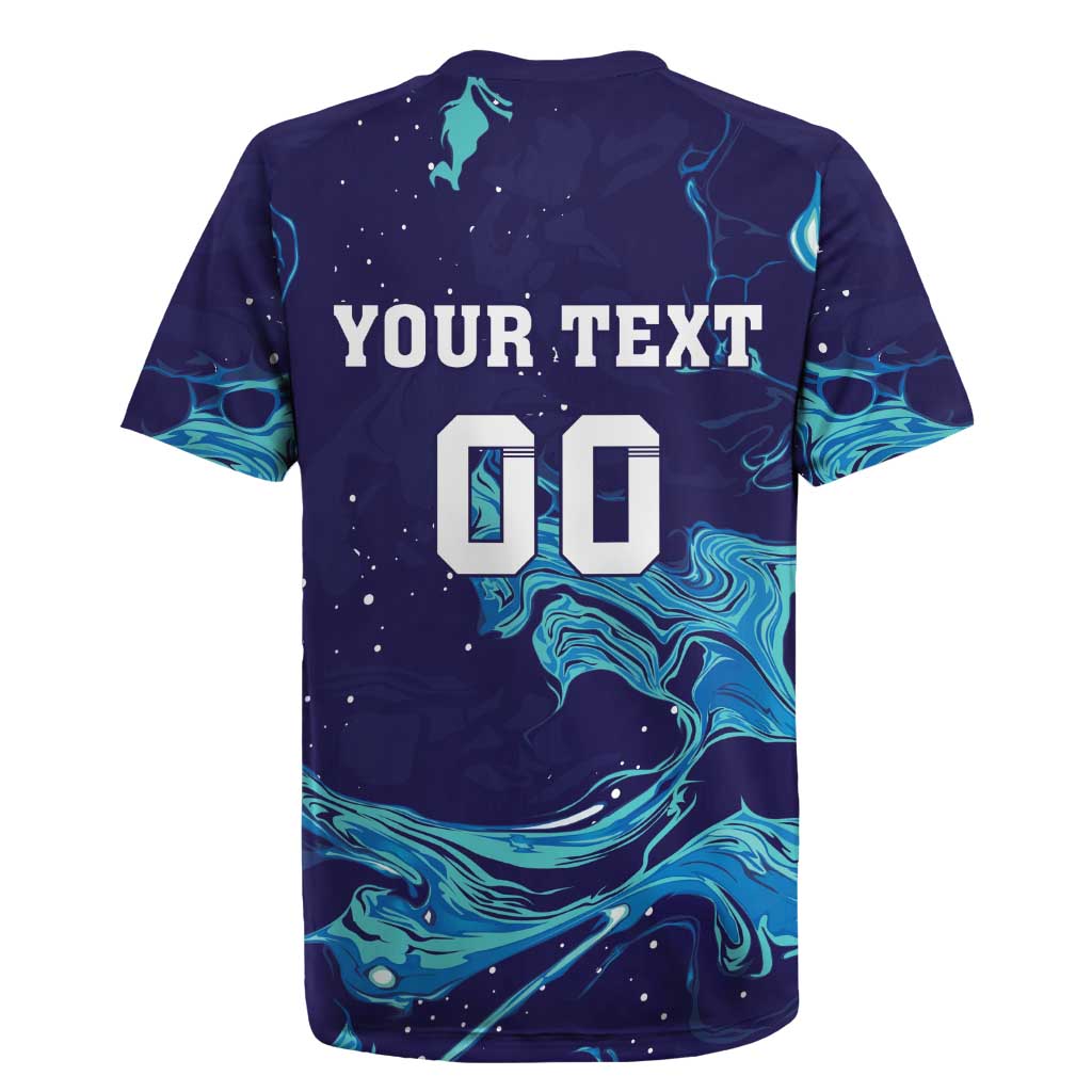 Custom Italy Rugby Rugby Jersey Gli Azzurri Flame Pattern - Wonder Print Shop