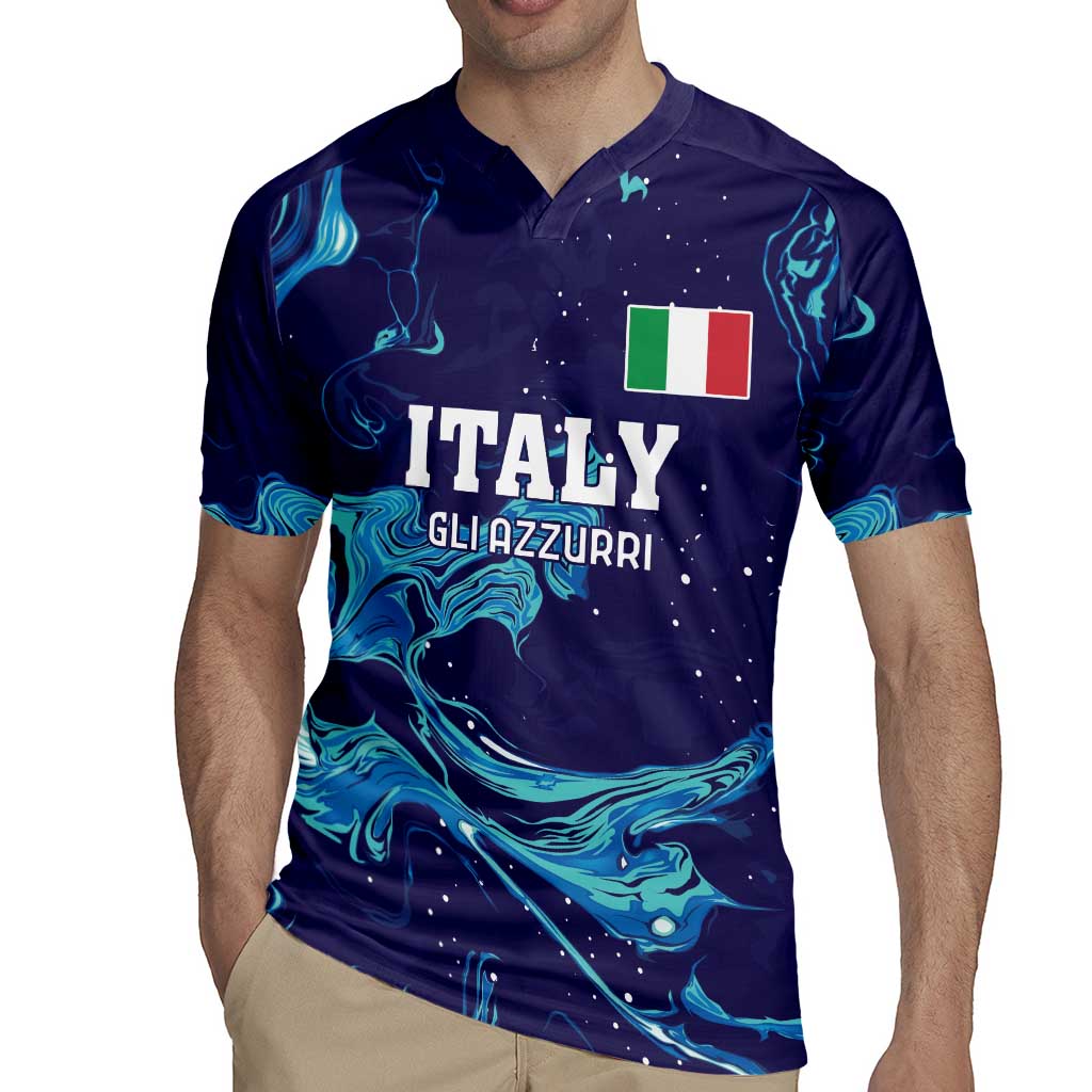 Custom Italy Rugby Rugby Jersey Gli Azzurri Flame Pattern - Wonder Print Shop