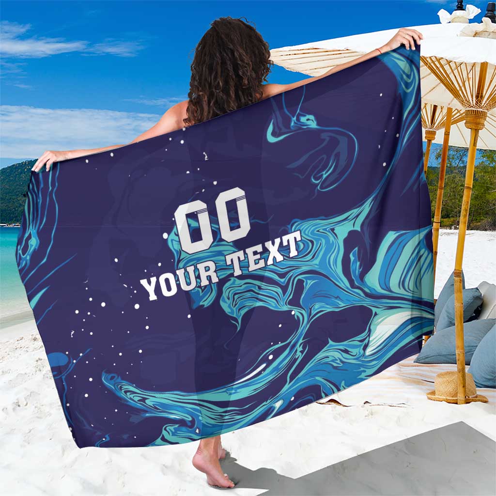 Custom Italy Rugby Sarong Gli Azzurri Flame Pattern - Wonder Print Shop