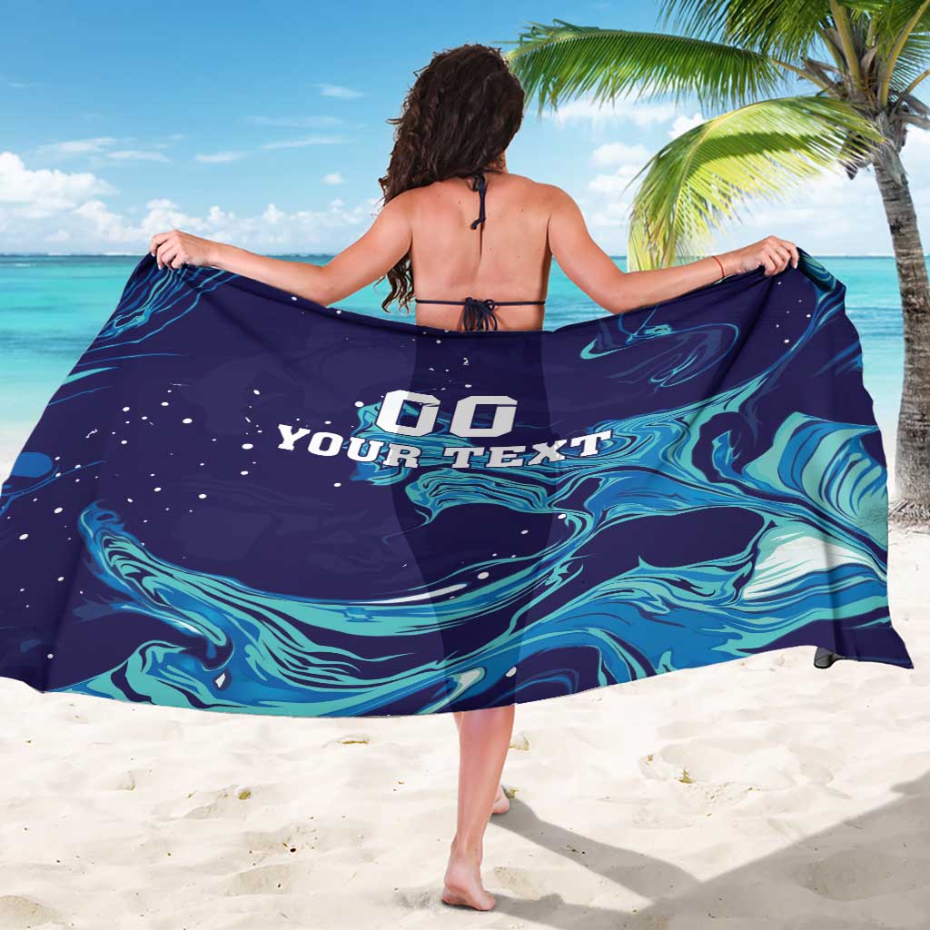 Custom Italy Rugby Sarong Gli Azzurri Flame Pattern - Wonder Print Shop