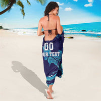 Custom Italy Rugby Sarong Gli Azzurri Flame Pattern - Wonder Print Shop